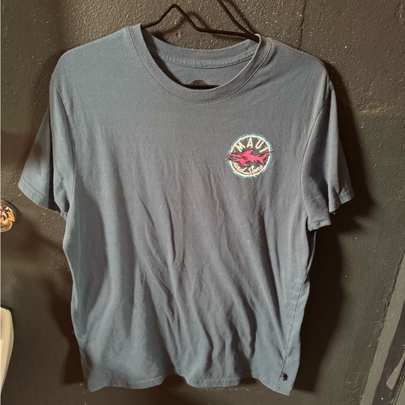 Maui And Sons Blue Short Sleeve Tee with Crew Neck - Picture 1 of 5